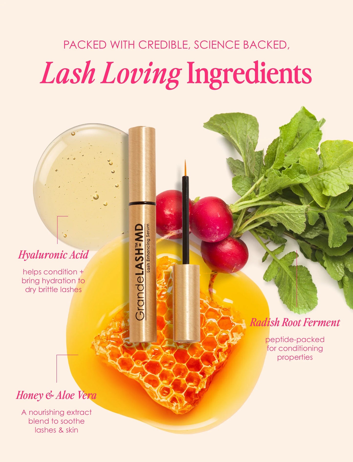 GrandeLASH-MD Lash Enhancing Serum Net Wt. (Poids Net)0.03 FL.OZ.|1 mL