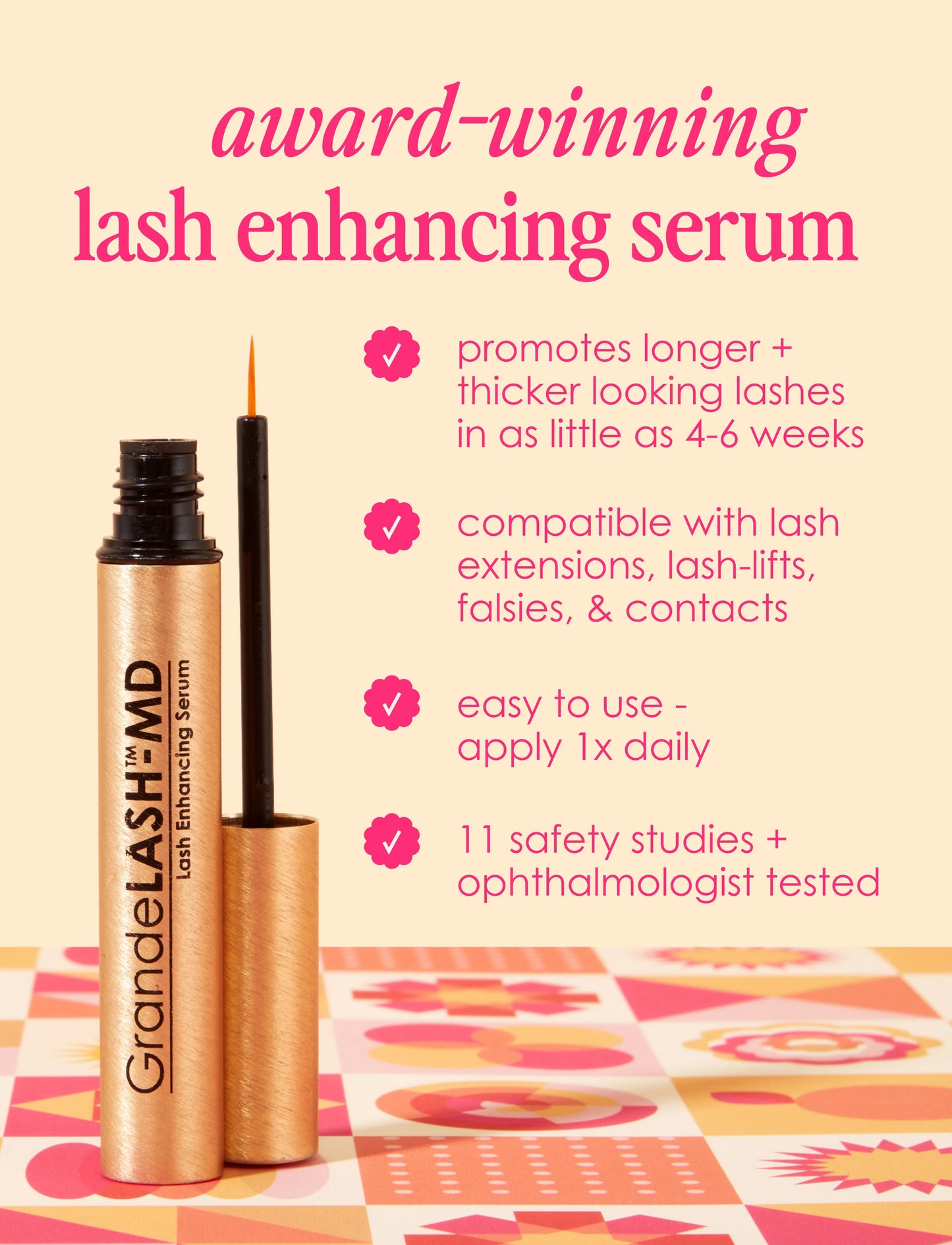 GrandeLASH-MD Lash Enhancing Serum Net Wt. (Poids Net)0.03 FL.OZ.|1 mL